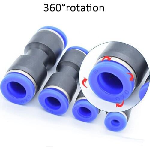 Pneumatic Fitting 1PC 10/12/14/16mm Push In Quick Hose Tube Gas PU Straight Connector Plastic Tube Connector Fittings