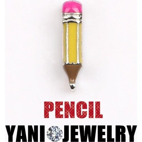 F184 Free Shipping Pencil Charms Floating Locket Charms For Glass Locket 20pcs/lot