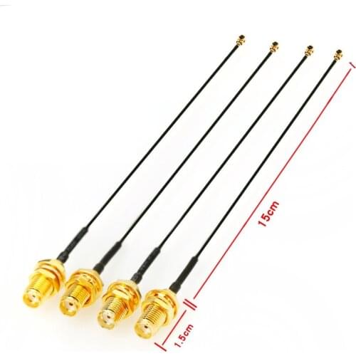 10PCS 15CM SMA Straight JACK TO IPEX FEMALE connector RF Pigtail cable uFL/u.FL/IPX Antenna adapter wire for WIFI/GSM/GPS 1.13mm