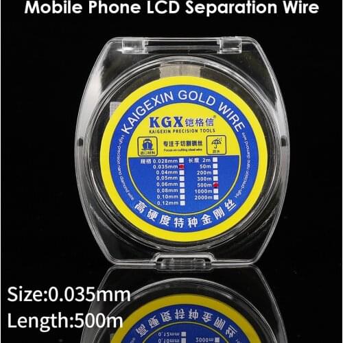 500m Mobile Phone Screen Separating Wire for LCD Display Separator Repair Gold Steel Cutting Line