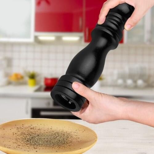 Manual Pepper Wood Spice Pepper Spice Corn Mill Grinder Home Kitchen Tool 5" 8" 10" Height Cooking Strong Adjustable Ceramic
