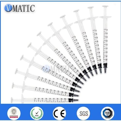 Free Shipping 50Pcs 1ml/cc Dispensing Plastic Liquid Dispenser Syringe Industrial Syringes
