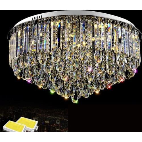 LED ceiling lamp atmosphere round crystal lamps luxury living room bedroom study room lamps lighting fixture led home fixture