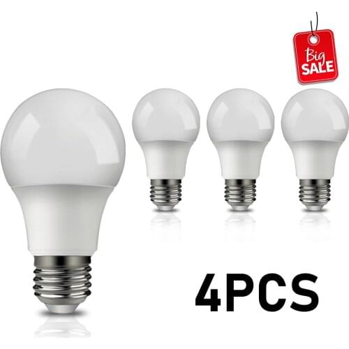 4PCS A60 9w E27 3000K Energy Saving Lamp For Home Office Interior Decoration