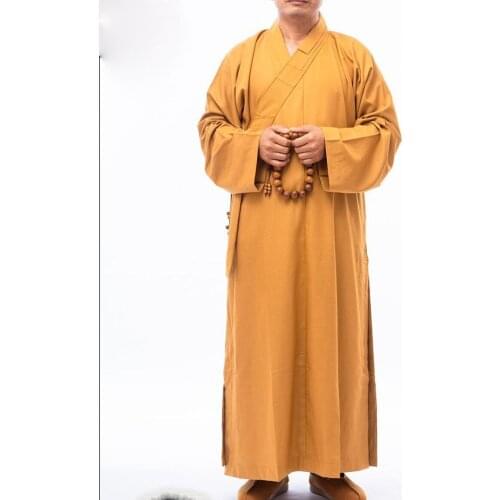 Unisex high quality Spring&Summer Buddhist zen lay robe shaolin monk kung fu suits buddha uniforms meditation clothing