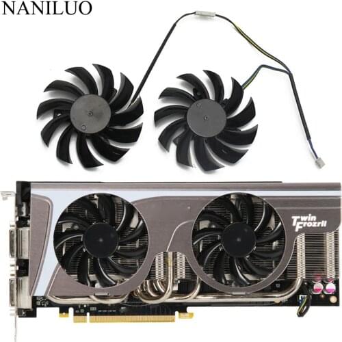 2PCS/lot New 75MM PLD08010S12HH 0.35A Cooler Fan ForMSI GeForce GTX 580/570/560/560Ti/480/465/460 GTX770 Video Card Cooling Fan