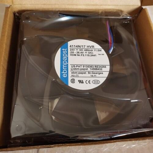 Converter fan 4114N/17HVR 120*120*38MM DC24V 480MA 11.5W 3months warranty 4wire leading