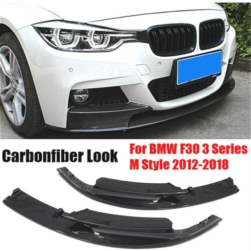 Carbon Fiber Look BMW New 3 Series Double-out And Four-out Exhaust Tail Lip Surrounding BMW New 3 Series Front Lip MP Rear