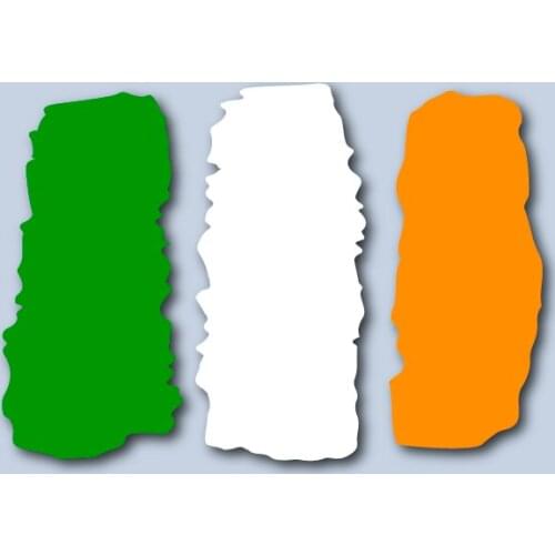 X8 Pack Ireland flag sticker vinyl for helmet, bike, bike, car, bicycle (2 measurements)