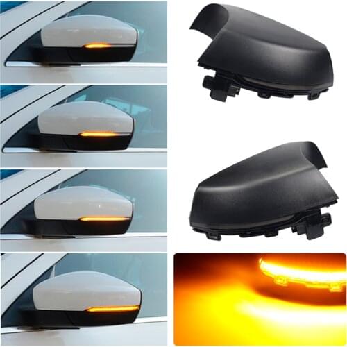 2pcs For Volkswagen VW Polo MK5 6R 6C 2009 - 2016 2017 Turn Signal Lamp Flowing Side Wing Rear View Mirror Blinker Dynamic