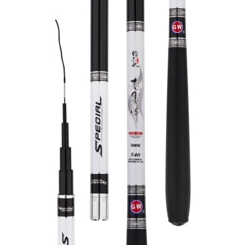3.6m 4.5m 5.4m 6.3m 7.2m Taiwan Fishing Rod Carbon Fiber Telescopic Fishing Canne Carp Fishing Poles Feeder Pesca Fishing Tackle