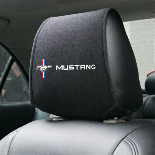 Car Styling For Ford Mustang 2015 2017 2018 Accessories Hot car headrest cover 1pcs