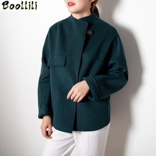 Boollili Spring Autumn Coat Women Clothes 2020 Korean Double-sided Wool Jacket Women Woolen Overcoat Casaco Feminino