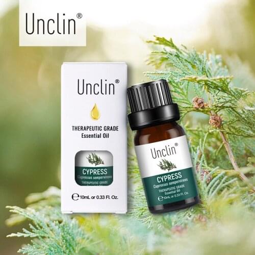 Unclin10ml Cypress Pure Essential Oil Tea Tree Lavender Sandalwood Aromatherapy Essential Oils Relieve Stress Help Sleeping