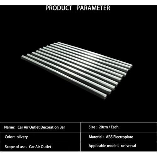 Car Air Outlet Decoration Strip Electroplate Car Decoration Strip Car Styling For Peugeot 307 308 207 3008 2008 407 508 206 208