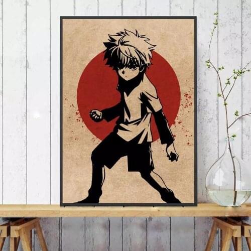 Home Decorative Canvas HD Killua Zoldyck HxH Anime Prints Japan Man Paintings Modular Pictures Wall Art Poster Artwork Framed
