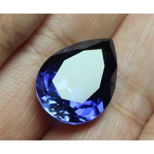 Joanlyn Sapphire Pear Shaped Faceted Gemstone Teardrop Cut Sapphire Gem Multiple Sizes to Choose C86S