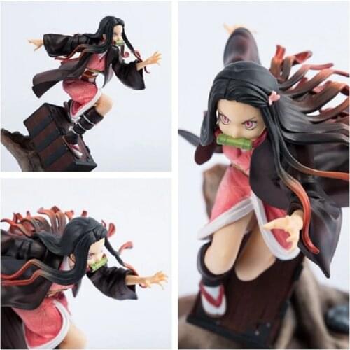 19.3cm Demon Slayer Anime Figurines Running Box Kamado Nezuko PVC Action Figure Collection Model Toys Gifts