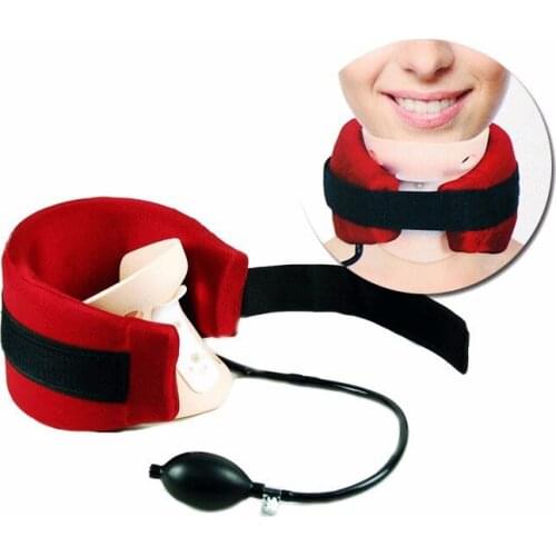 Quality adjustable cervical vertebra tractor inflatable belt collar cervical traction device cervical free shipping