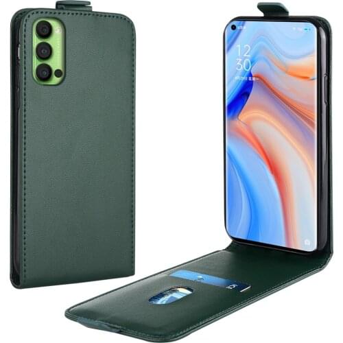 Flip Up and Down Leather Case for OPPO Reno4 Pro 5G Case PEDM00 PDEM10 Vertical Cover for Reno 4Pro 5G Case Phone Bag