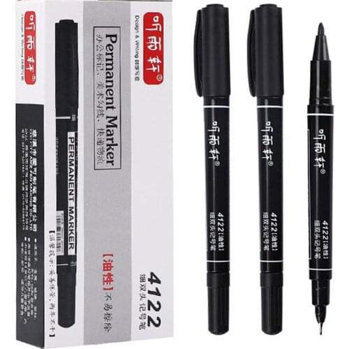 Waterproof Fadeless Black Ink Token Pen Waterproof Fadeless Black Labeling Stationery School Office Supplier Garden Marker Pen