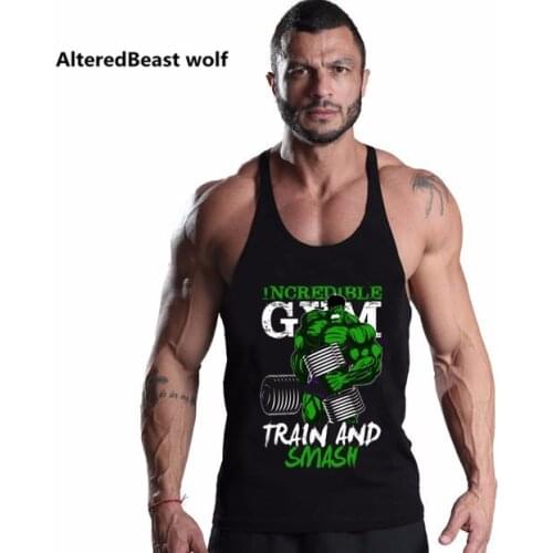 Brand Sexy Men Fitness Tank Tops TRAIN print Bodybuilding Men O-Neck Sleeveless Shirt Muscle Cotton Tank Top men vest Singlets