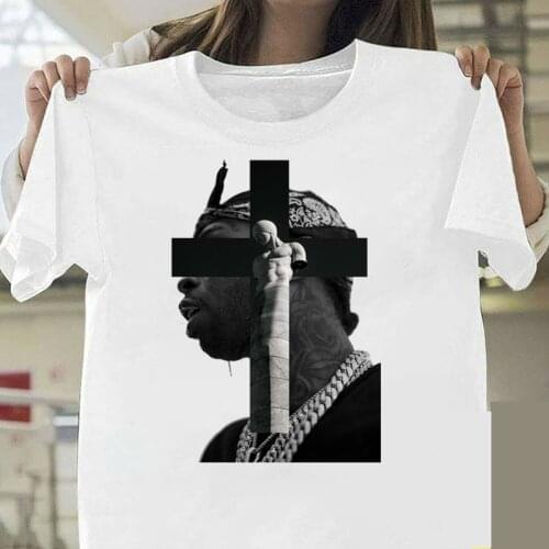 Kpop Rap Mens Tupac 2pac Hip Hop Swag Streetwear T-shirt O-Neck Short Sleeves Summer Casual Fashion Unisex Men and Women Tshirt