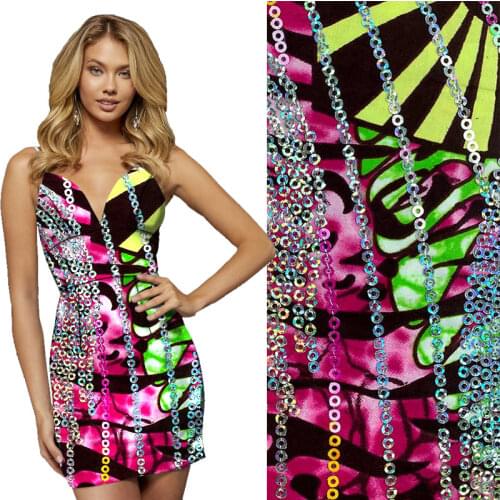 New Embroidery African real Wax Fabric with Sequin 6 Yards Pagne Wax Cotton Textile Fabric S210806