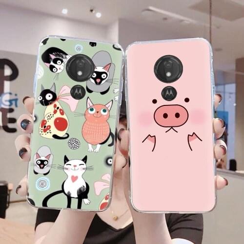 New Dropshipping Phone Case For MOTO G7 Power US Anti-knock Soft Case Cartoon TPU Phone Holder