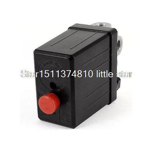 Air Compressor Pressure Switch Control Valve 145PSI 4-Port 1/4PT AC 250V 20A