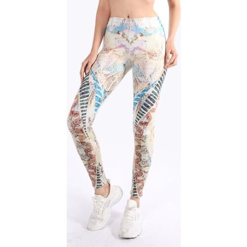 Brand Hot Sales Leggings Mandala Mint Print Fitness legging High Elasticity Leggins Legins Trouser Pants for women