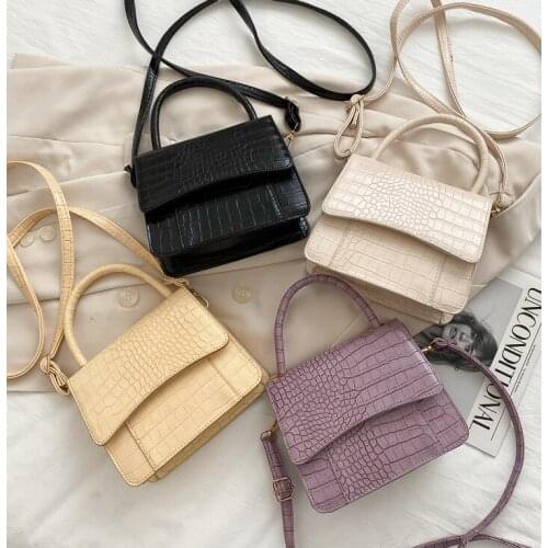 Luxury women bag PU Flap Alligator Fashion Hasp solid Shoulder Bag handbag purse phone bag Euro-America style ladylike bag