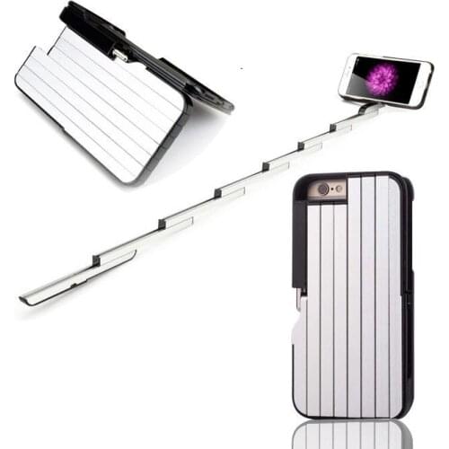 3in1 Selfie Stick w/ Aluminum Cover For Iphone 8/7/6s Plus Foldable selfie With Case & Bluetooth Remote Shutter For Iphone 6S
