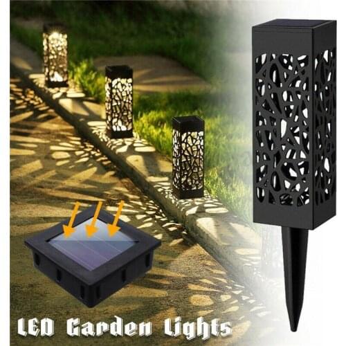 Solar LED Lights Outdoor Garden Led Pathway Lights Front Gate Bright Solar Landscape Lights Black Waterproof Sidewalk Lamp