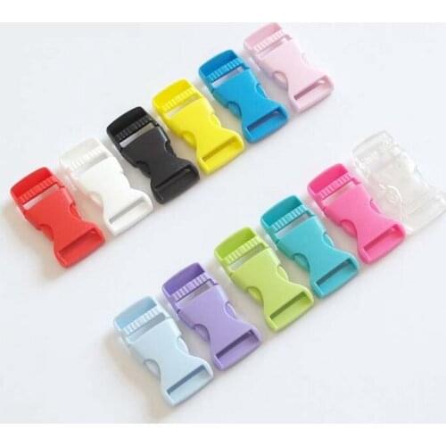 Sutoyuen 1000pcs/pack 3/4''(20mm) Plastic Colorful Contoured Side Release Buckles For Paracord Bracelets / Backpack