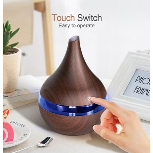 USB Electric Aroma Air Diffuser Wood Ultrasonic Air Humidifier 300ml Essential Oil Aromatherapy Cool Mist Maker For Home