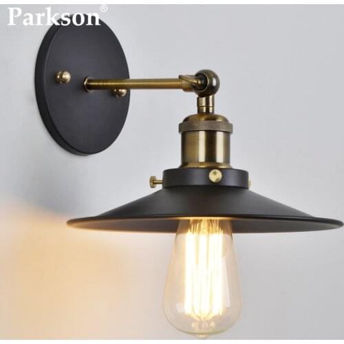 Vintage Retro LED Wall Lamp Loft Black E27 Industrial Decor Sconce Wall Lights Fixture Dining Room Bedroom Light Bedside Lamp