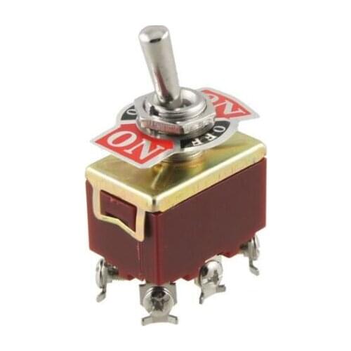 On/Off/On 3 Position DPDT 6 Screw Terminals Toggle Switch AC 250V 15A LW