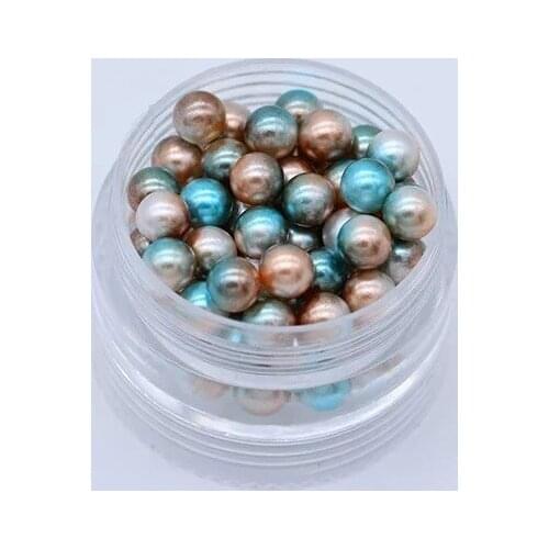 3/4/5/6/8mm Coffee Colorful Multicolor No holes Round Imitation Garment Pearl For Fashion Jewelry Making 9