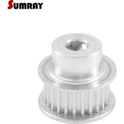 SUMRAY 2GT 26T Timing Belt Pulley Bore 5/6/6.35mm Pulley Wheel 7/11mm Width Motor Belt Pulley for Engraving Machine
