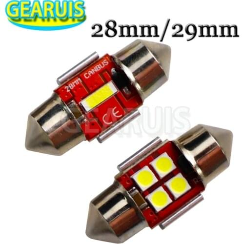10pcs c5w led CANBUS C10W bulb Festoon 28mm 29mm 3030 4 SMD 3030 1860 chips 3W 2.16W Dome reading lamp car Interior Light White