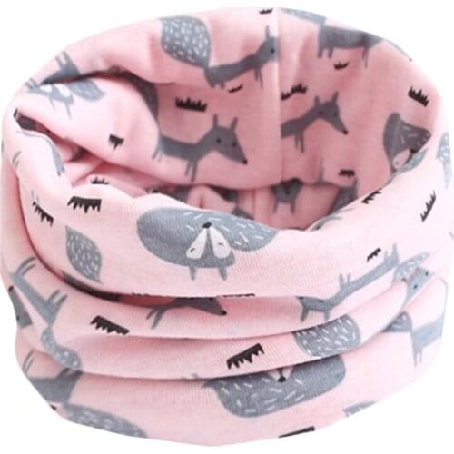 2020 New Autumn Winter Children Scarf Baby Bibs Warm Girls Boys Scarves Cotton O Ring Collars Kids Child Casual Cartoon Scarf