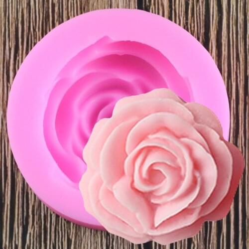 3D Rose Flower Soap Mold Resin Clay Candle Molds Wedding Cake Decorating Tools Fondant Chocolate Candy Moulds