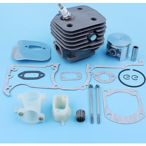 52mm Big Bore Cylinder Piston Gaskets Kit For Husqvarna 266XP 266 XP SE Chainsaw Intake Spacer Carb Bolts Decompression Port
