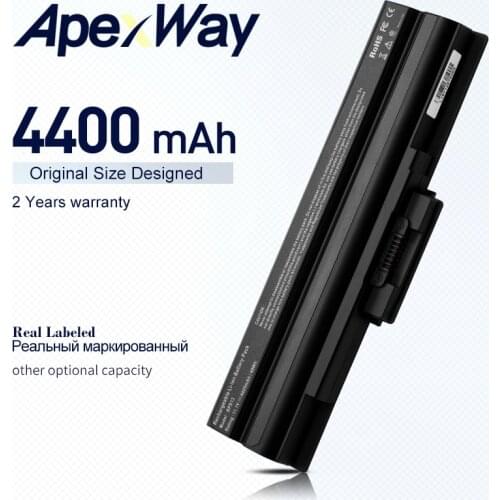 ApexWay 4400mAh Black Battery for Sony BPS13/B VGP VGP-BPS13/B BPS13/Q VGP-BPS13B/B VGP-BPS13A/B