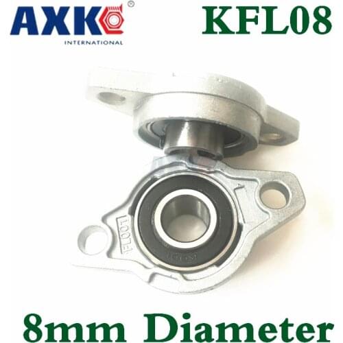 Axk 10pcs Kfl08 Fl08 Flange Bearing With Pillow Block 8mm Caliber Zinc Alloy Pillow Block Bearing Free Shipping