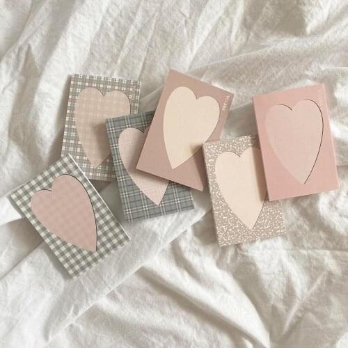 Korean Ins Soft Color Grid Love Memo Pad 50 Sheets Planner Student Learning Note Diy Gift Message Paper Office School Stationery