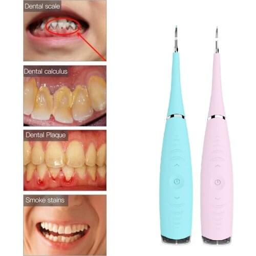 Electric Ultrasonic Dental Scaler Tooth Calculus Remover Cleaner Tooth Stains Tartar Machine Remove Sonic Teeth Whiten Tool
