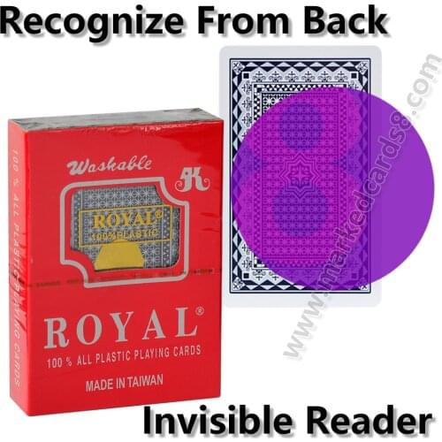 Royal Marked Playing Cards for Infrared Contact Lenses Plastic Bridge Size Playing Cards for Magic Tricks Anti Cheat Poker
