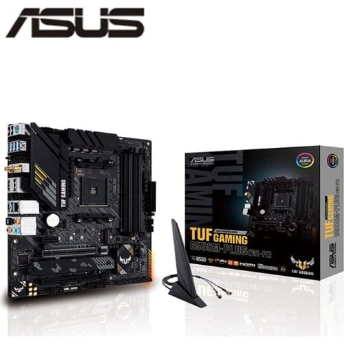 ASUS TUF GAMING B550M PLUS (WI-FI) Micro-ATX M.2 SATA USB 3.2 Support AM4 Ryzen Desktop CPU